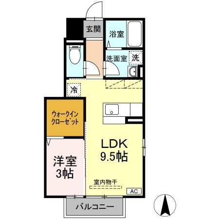 セジュール大川 1階 1LDK 賃貸物件詳細