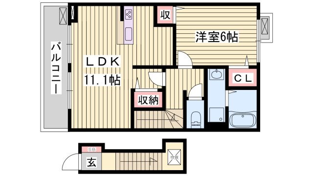 兵庫県姫路市西今宿８ 播磨高岡駅 1LDK アパート 賃貸物件詳細