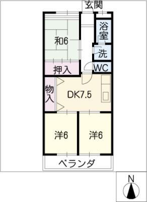 エスポワール武藤 1階 3DK 賃貸物件詳細