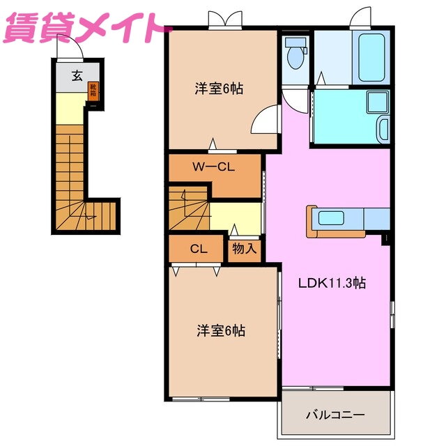 三重県津市阿漕町津興 阿漕駅 2LDK アパート 賃貸物件詳細