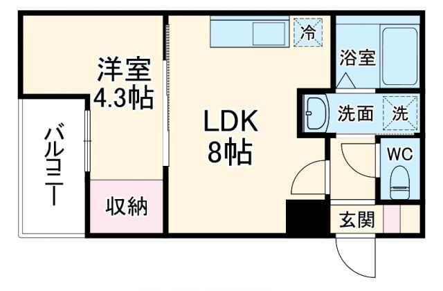 愛知県一宮市野口２ 名鉄一宮駅 1LDK アパート 賃貸物件詳細