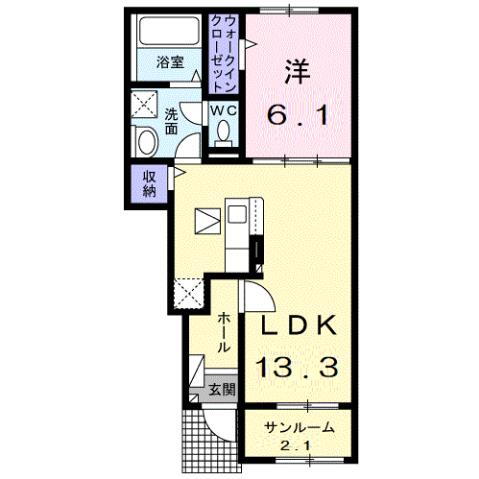 富山県富山市北代 呉羽駅 1LDK アパート 賃貸物件詳細