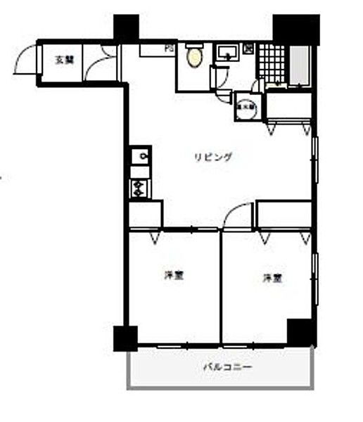 マンション芝公園 4階 2DK 賃貸物件詳細