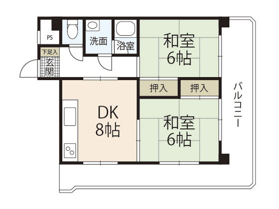 広島県広島市西区新庄町 横川駅 2LDK マンション 賃貸物件詳細