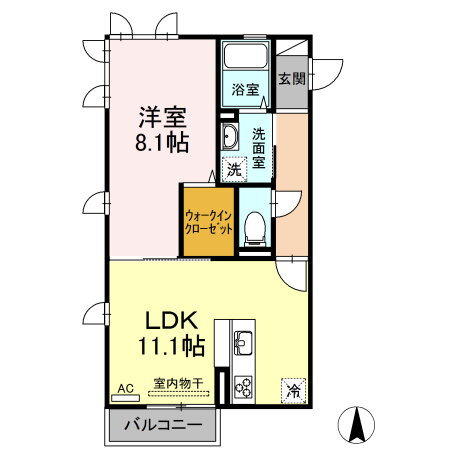 愛媛県松山市枝松３ 福音寺駅 1LDK アパート 賃貸物件詳細
