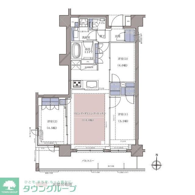神奈川県横浜市神奈川区青木町 横浜駅 3LDK マンション 賃貸物件詳細