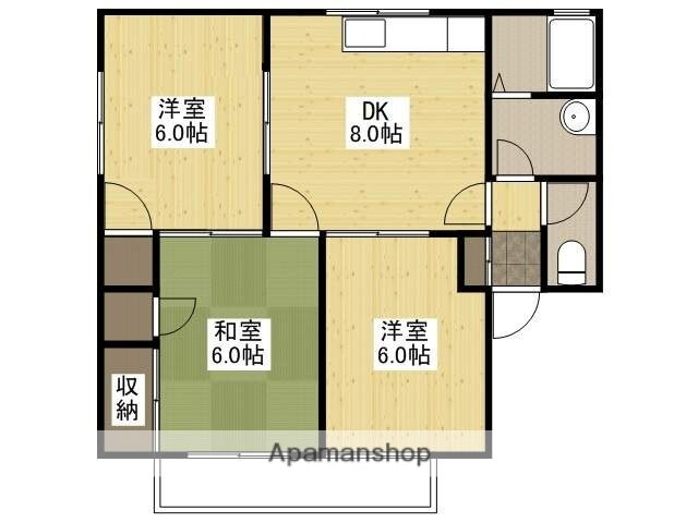広島県広島市安佐南区高取北３ 高取駅 3DK アパート 賃貸物件詳細