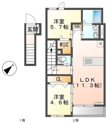兵庫県加東市家原 滝野駅 2LDK アパート 賃貸物件詳細