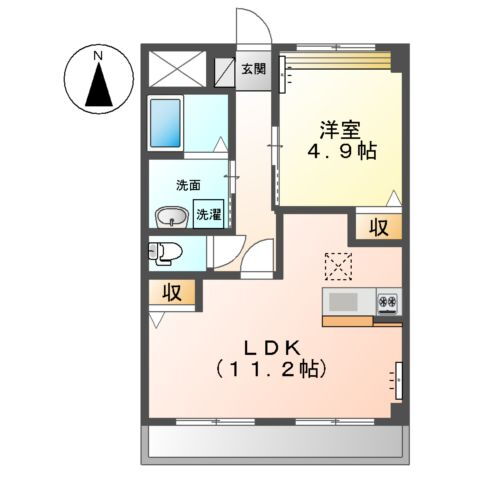 岡山県岡山市北区青江５ 岡山駅 1LDK アパート 賃貸物件詳細