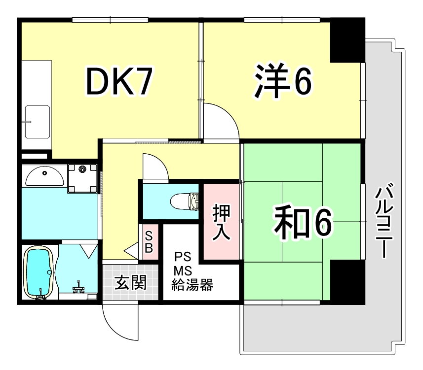 兵庫県明石市野々上３ 西明石駅 2DK マンション 賃貸物件詳細