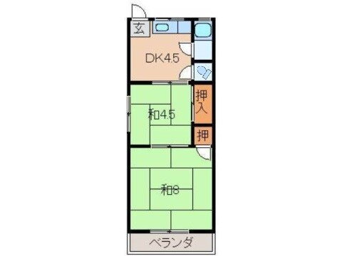 和歌山県和歌山市有本 紀伊中ノ島駅 2DK マンション 賃貸物件詳細