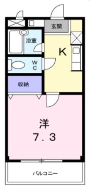 ジェントルヒル 2階 1K 賃貸物件詳細