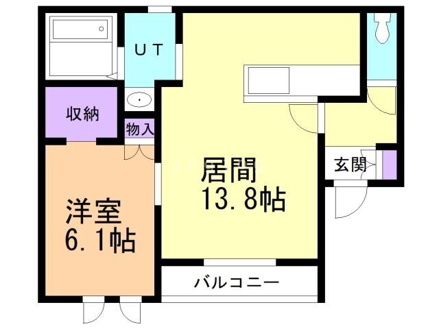 北海道帯広市大通南３２ 1LDK アパート 賃貸物件詳細