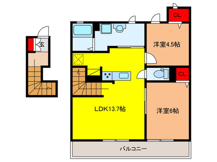 大阪府箕面市箕面３ 箕面駅 2LDK アパート 賃貸物件詳細