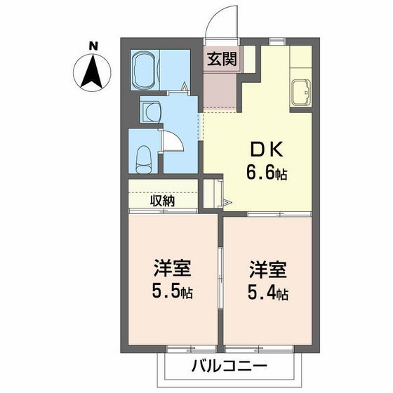 福島県郡山市堤３ 郡山駅 2DK アパート 賃貸物件詳細