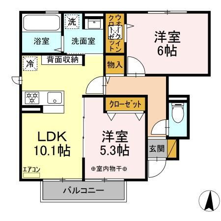 千葉県松戸市幸田４ 北小金駅 2LDK アパート 賃貸物件詳細