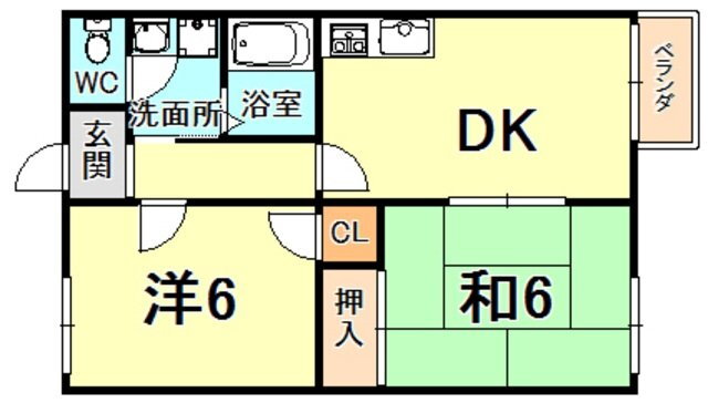 兵庫県西宮市門戸東町 門戸厄神駅 2DK アパート 賃貸物件詳細