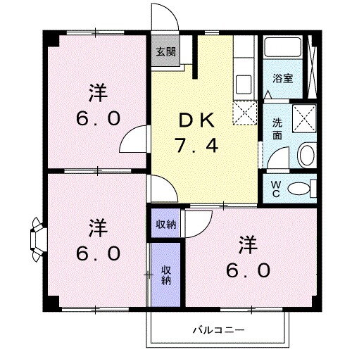 兵庫県姫路市北今宿２ 姫路駅 3DK アパート 賃貸物件詳細
