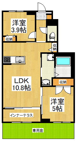 東京都東大和市蔵敷１ 上北台駅 2LDK アパート 賃貸物件詳細
