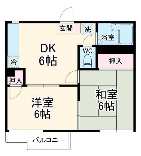 千葉県習志野市花咲２ 京成大久保駅 2DK アパート 賃貸物件詳細