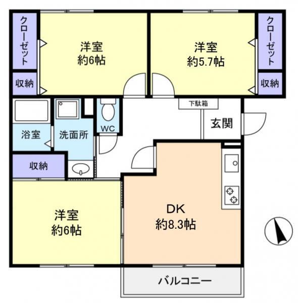 千葉県船橋市飯山満町２ 前原駅 3DK マンション 賃貸物件詳細