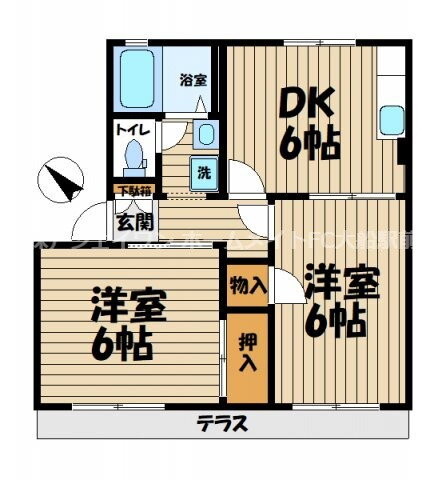カーサベルデ 1階 2DK 賃貸物件詳細