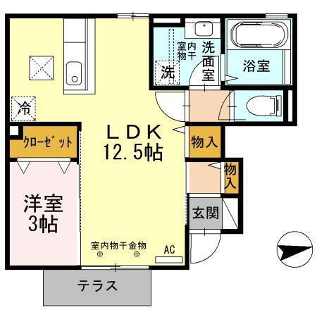 エトワール・サクラ　Ｂ 1階 1LDK 賃貸物件詳細