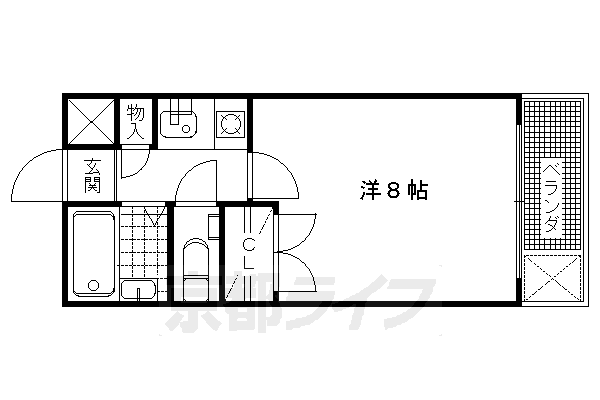 京都府長岡京市開田３ 長岡天神駅 1K マンション 賃貸物件詳細