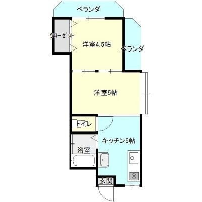 第百マンション 2階 2K 賃貸物件詳細