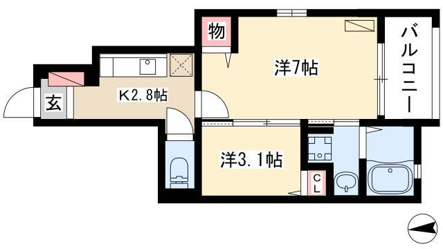 愛知県名古屋市中川区高畑１ 高畑駅 1SK アパート 賃貸物件詳細