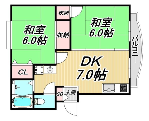 兵庫県尼崎市西昆陽２ 甲東園駅 2DK アパート 賃貸物件詳細