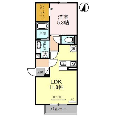 京都府城陽市市辺柿木原 山城青谷駅 1LDK アパート 賃貸物件詳細