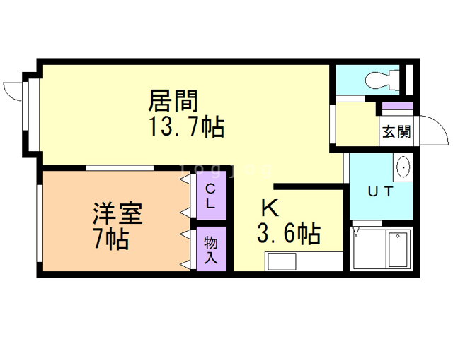 北海道札幌市白石区平和通１丁目北 白石駅 1LDK マンション 賃貸物件詳細