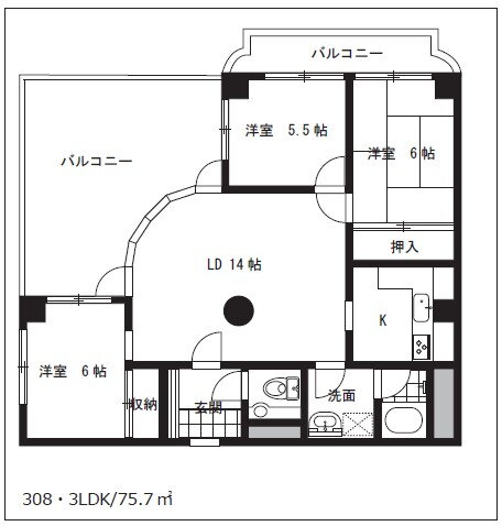 アトランティス百合丘 3階 3LDK 賃貸物件詳細