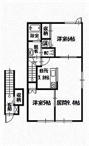 北海道旭川市永山十二条３ 旭川駅 2LDK アパート 賃貸物件詳細
