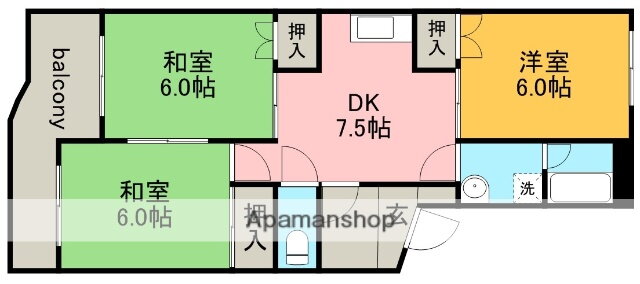 愛知県一宮市東五城字備前 3DK マンション 賃貸物件詳細