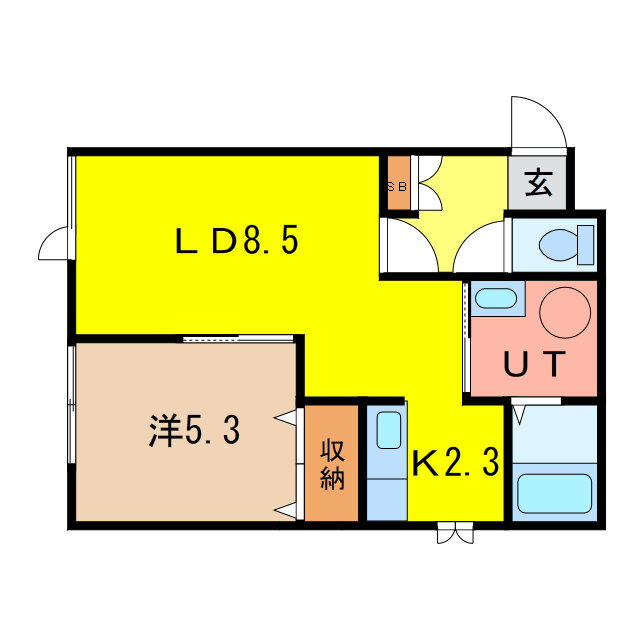 北海道旭川市豊岡二条１ 旭川駅 1LDK アパート 賃貸物件詳細