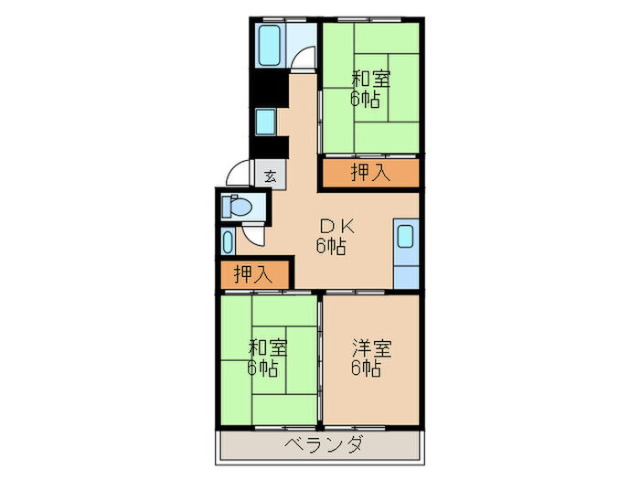 福岡県春日市小倉東２ 春日駅 3DK マンション 賃貸物件詳細