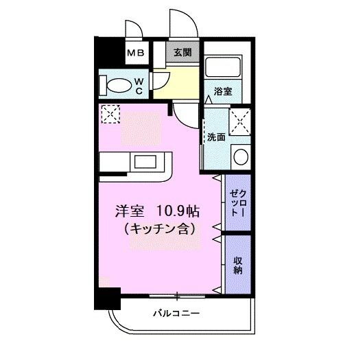 カーサ　グランデ 4階 ワンルーム 賃貸物件詳細