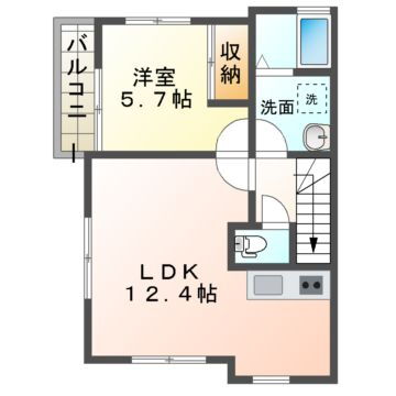 カーサセル 2階 1LDK 賃貸物件詳細