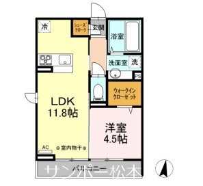 長野県松本市並柳２ 南松本駅 1LDK アパート 賃貸物件詳細