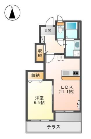 愛媛県松山市平井町 鷹ノ子駅 1LDK アパート 賃貸物件詳細