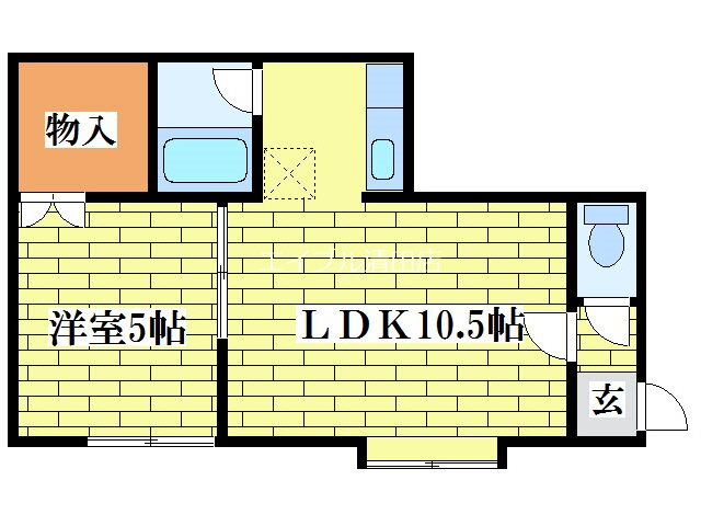 メゾンドール真栄 2階 1LDK 賃貸物件詳細