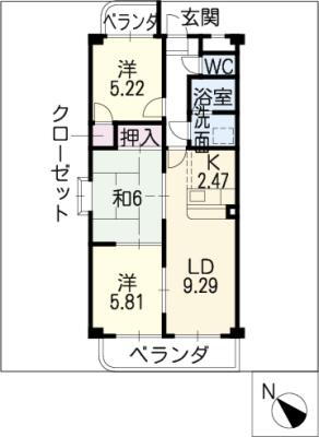 シェリール１２ 2階 3LDK 賃貸物件詳細