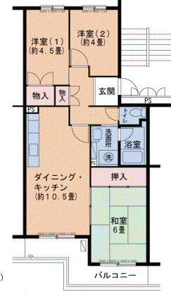 兵庫県神戸市須磨区南落合２ 名谷駅 3DK マンション 賃貸物件詳細