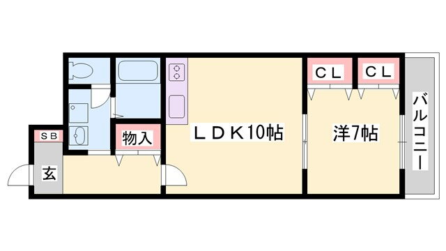 兵庫県姫路市砥堀 砥堀駅 1LDK マンション 賃貸物件詳細