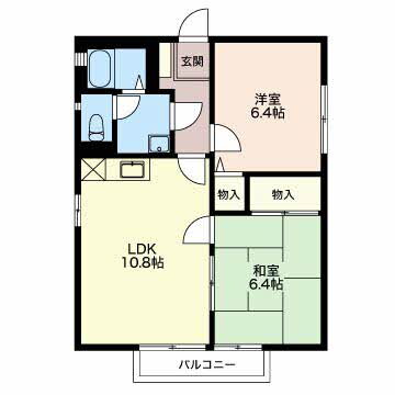 長野県佐久市中込 中込駅 2LDK アパート 賃貸物件詳細