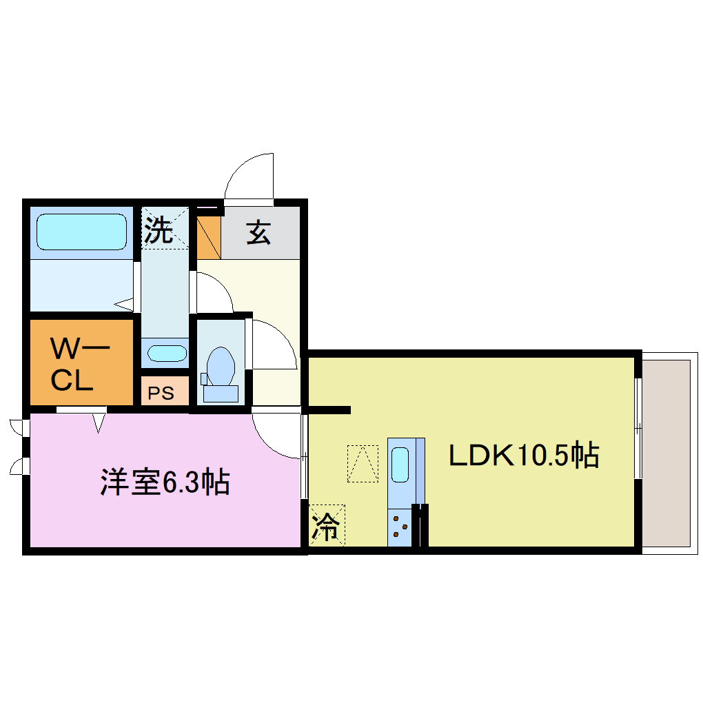グラシア内畑 3階 1LDK 賃貸物件詳細