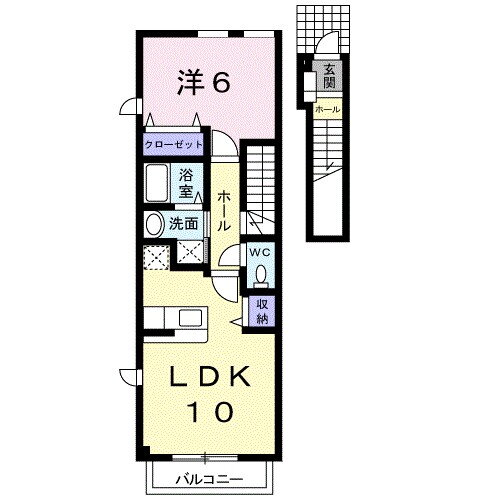徳島県徳島市応神町古川字戎子野 徳島駅 1LDK アパート 賃貸物件詳細