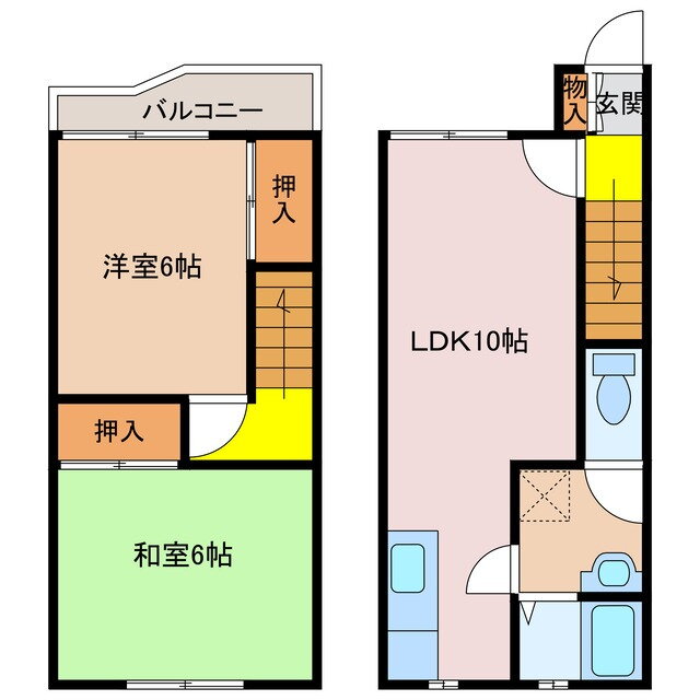 ハイツソレイユＩＩ 1階 2LDK 賃貸物件詳細